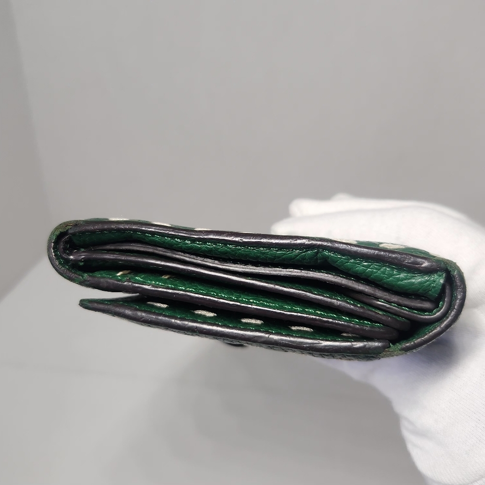 Bcbgmaxazria Large Green Leather Wallet - Picture 10 of 16